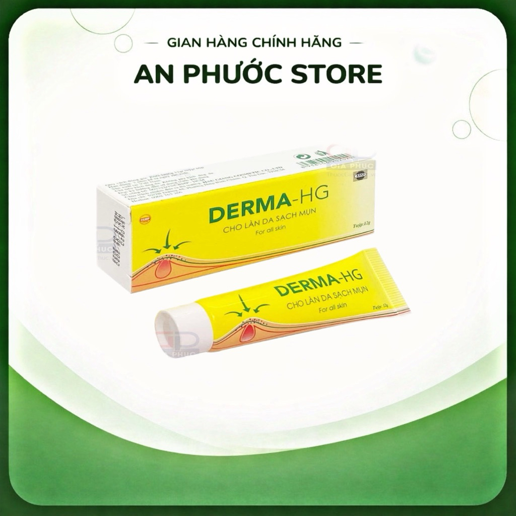 Kem mụn Derma-HG ⚡ CAM KẾT CHẤT LƯỢNG ⚡ Kem Derma HG (12g) Cho Làn Da Sạch Mụn, trắng hồng tự nhiên