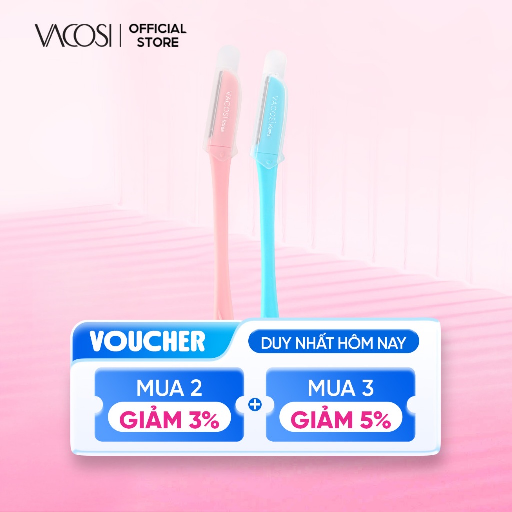 Dao Cạo Chân Mày VACOSI Eyebrow Razor - Túi 2 cây