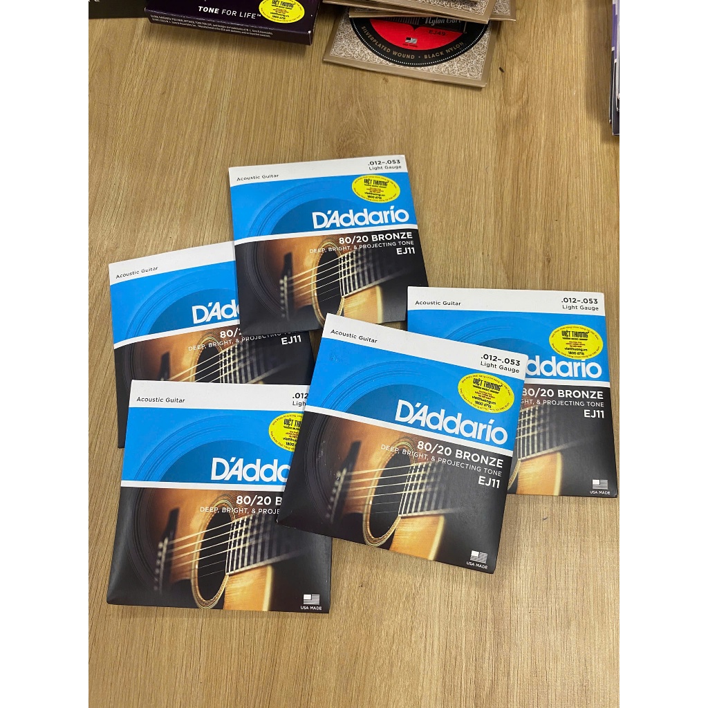 Bộ dây guitar acoustic D'addario EJ11 & EJ13 chính hãng