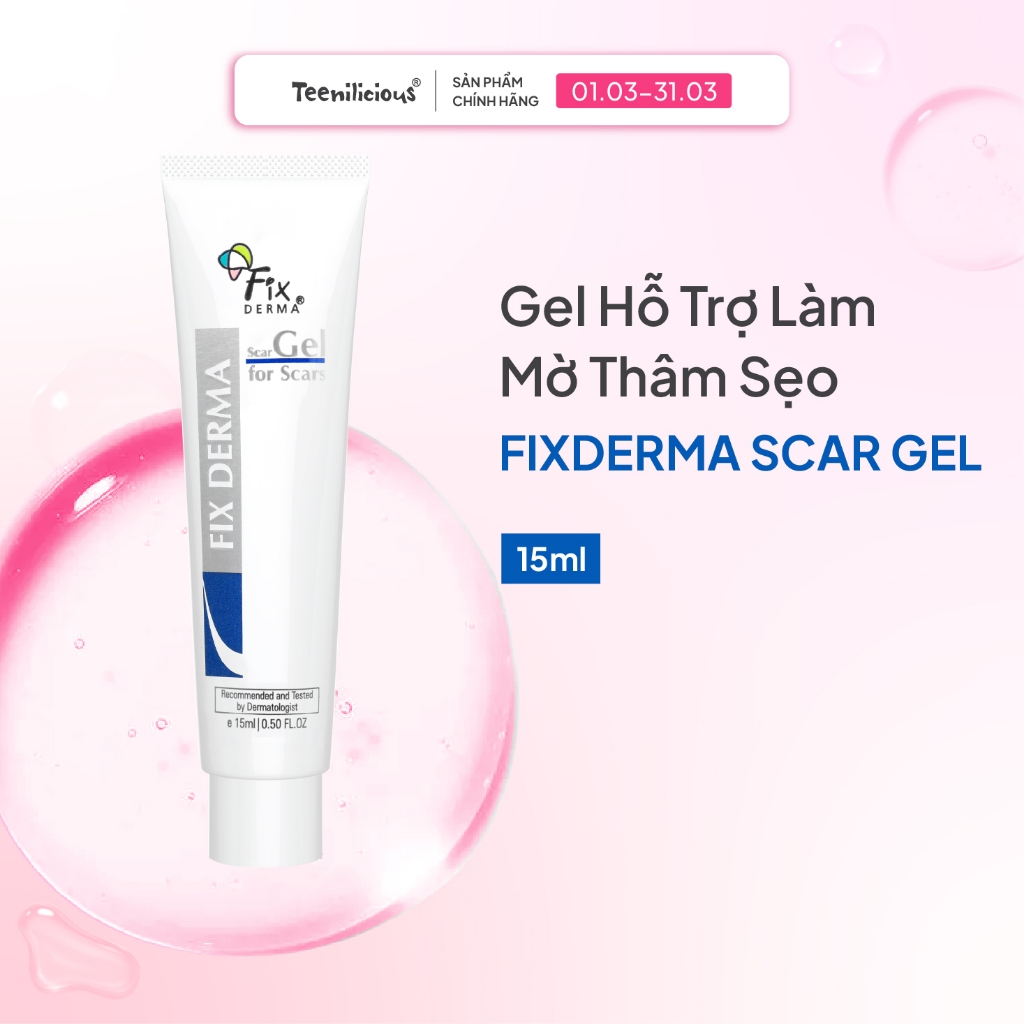 [Teenilicious & Fixderma] Gel Hỗ Trợ Làm Mờ Thâm Sẹo Fixderma Scar Gel  7ml/15ml