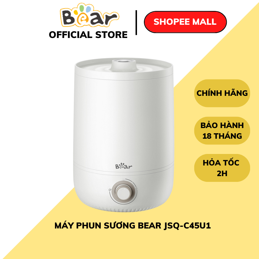 Máy phun sương tạo ẩm không khí Bear JSQ-C45U1, dung tích 4.5L, công suất lớn, không ồn, BH 18 tháng