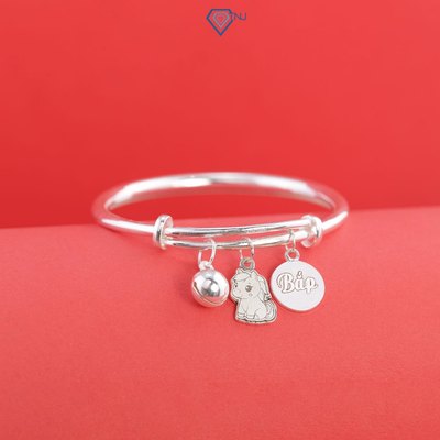 Lắc bạc cho bé khắc tên hình ngựa baby dễ thương gắn chuông bạc ngộ nghĩnh LTT0229 - Trang Sức TNJ