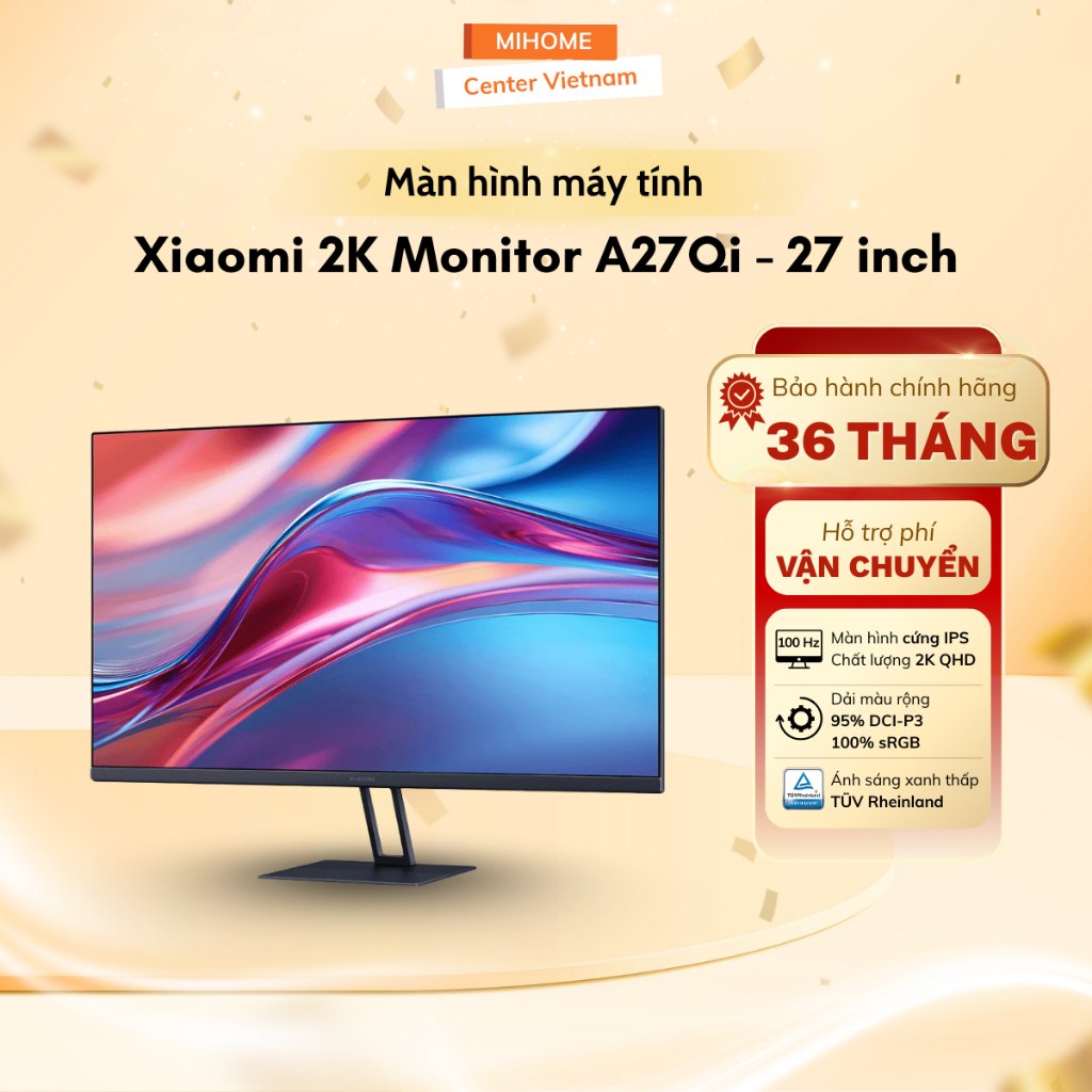 Màn hình máy tính Xiaomi 2K Monitor A27Qi - 27 inch, Tần Số Quét 100 Hz - Bảo Hành 36 Tháng