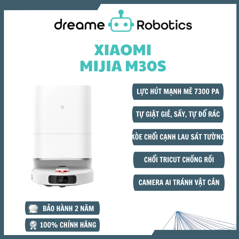 Robot Hút Bụi Lau Nhà Xiaomi X20+/Xiaomi M30S/ M40 Tự đổ rác Tự giặt & sấy khăn