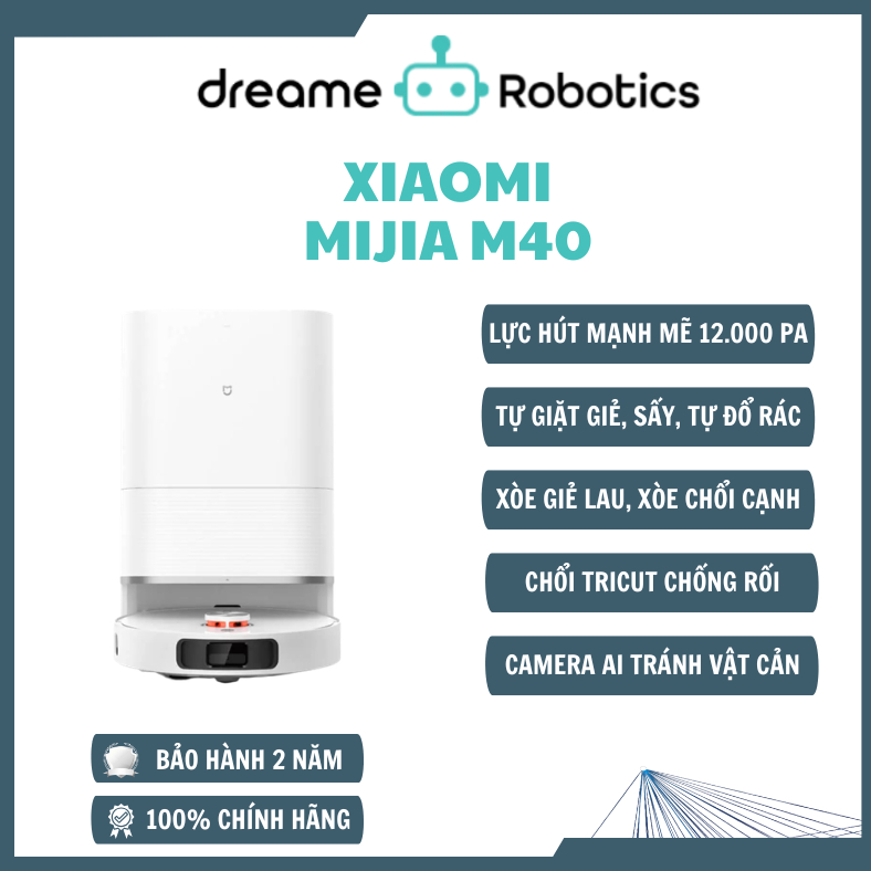Robot hút bụi X20+/Mijia M30S/M40 tự giặt khăn đổ rác