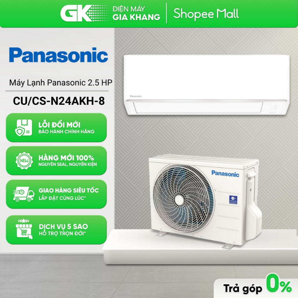 CU/CS-N24AKH-8 | CU/CS-N18AKH-8 | CU/CS-N9AKH-8 | CU/CS-N12AKH-8 - Máy Lạnh Panasonic (Non - Inverte