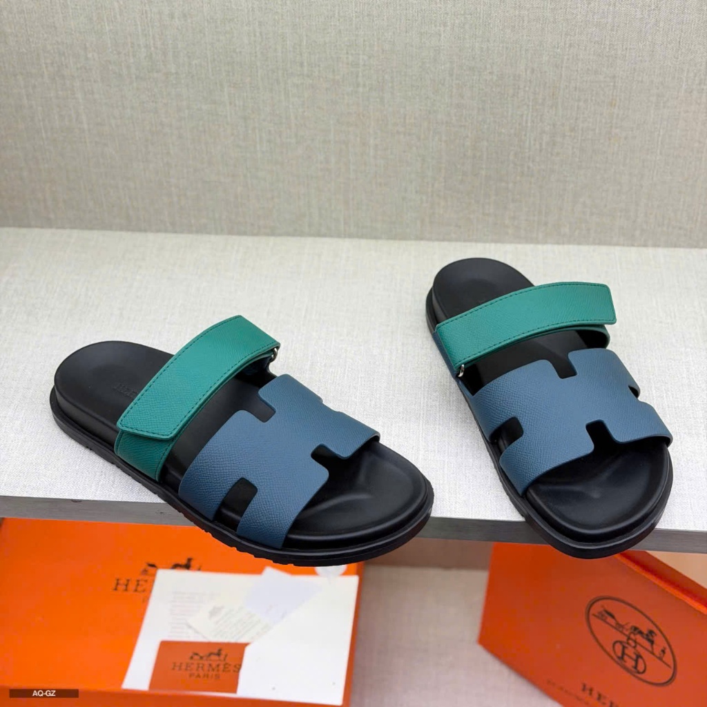 Dép Quai Ngang HM Izmir Quai Dán Phối Xanh Cao Cấp