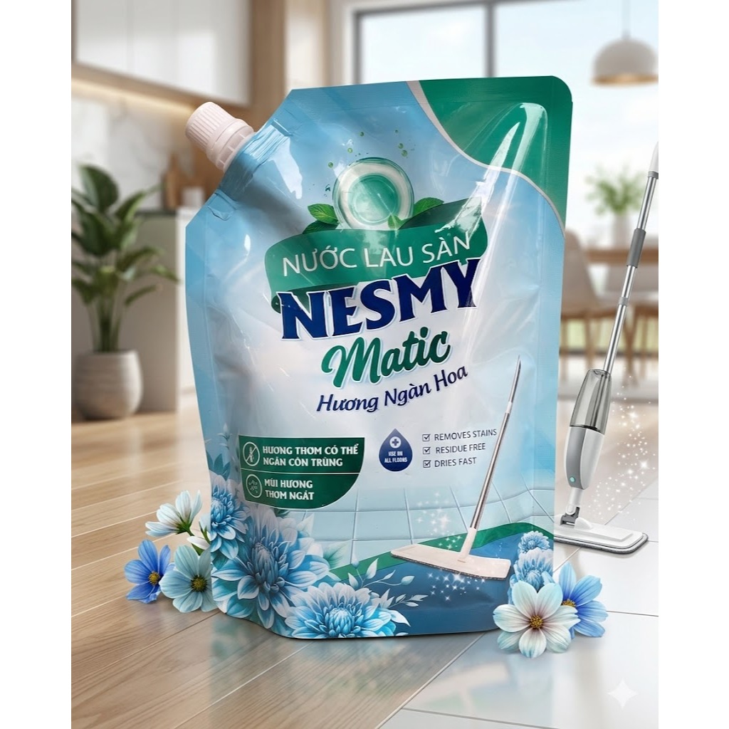 Nước Lau Sàn Nesmy 1L-Hương Ngàn Hoa