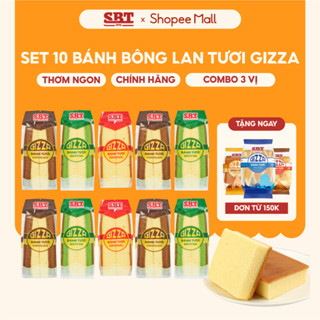 Set 10 Gói Bánh Bông Lan Tam Giác Gizza 3 Vị Thơm Ngon, Bổ Sung Dinh Dưỡng Cho Bữa Sáng, Bữa Phụ,..