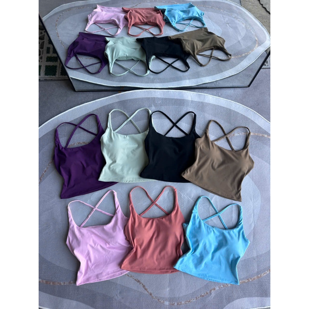 ÁO Bra Hở Chéo Lưng A12  chất LULU KÈM MÚT RỜI Tập Gym-Yoga-Aerobic Gymmy ( Không kèm quần )️ Hàng xuất khẩu ️ | BigBuy360 - bigbuy360.vn
