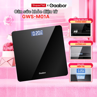 Cân điện tử Gaabor GWS-M01A, cân sức khỏe sạc USB, màn hình LED, tặng thước dây