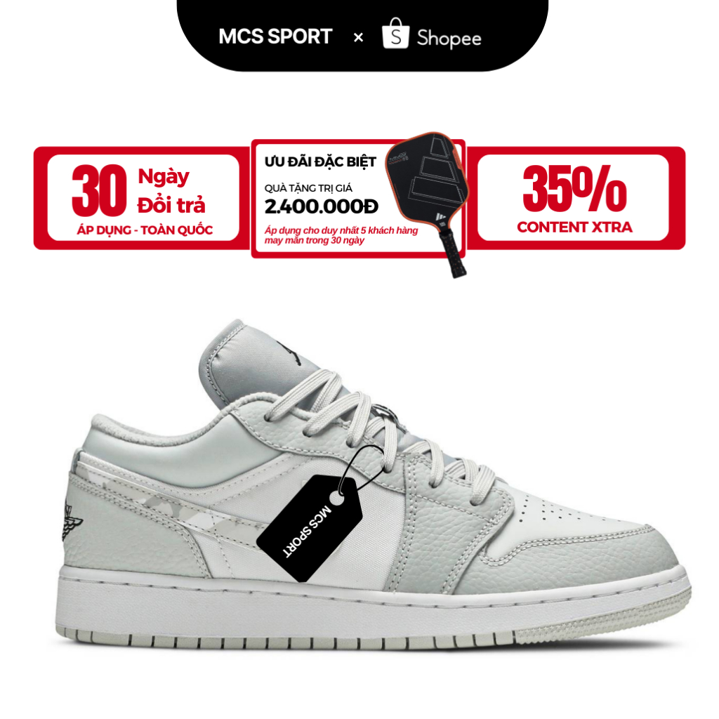 [Auth] Giày Air Force 1 Low White Black CJ0952-100, Af1 Black White Fullbox Flex Kick