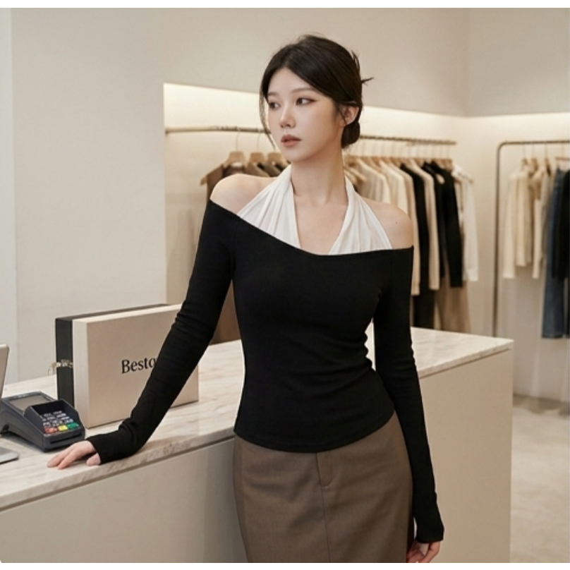 [BESTORE] ÁO THUN PHỐI YẾM HALTER - SANG CHẢNH & QUYẾN RŨ