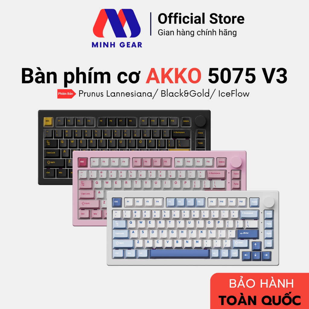 Bàn Phím Cơ AKKO 5075 V3 - Hàng Chính Hãng