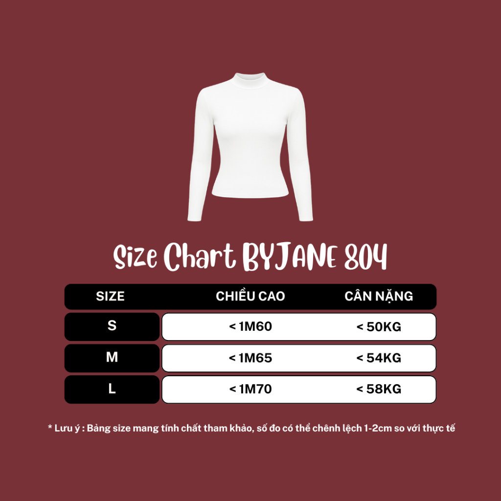 (XẢ KHO) Áo Thun Nữ Dài Tay Cổ Lọ 3 Phân Co Giãn 4 Chiều Cotton Mềm Mịn Basic Ôm Body BYJANE – 804 | BigBuy360 - bigbuy360.vn