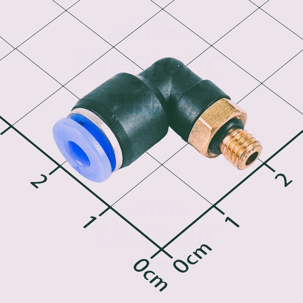 Đầu nối nhanh khí nén PL4M5 (Đầu nối nhanh L ống 4 ren 5)