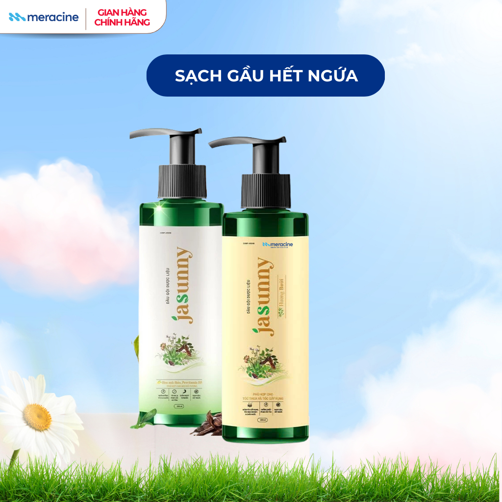 Jasunny Dầu Gội Chiết Xuất 13 Dược Liệu Thiên Nhiên Sạch Gàu Giảm Bết, Giúp Dưỡng Tóc Suôn Mượt Tự N