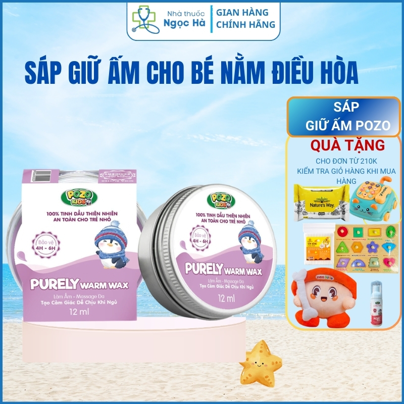 Sáp Giữ Ấm Pozo Giúp Giữ Ấm Cơ Thể, Giúp Bé Ngủ Ngon, Sâu Giấc - Lọ 12ml