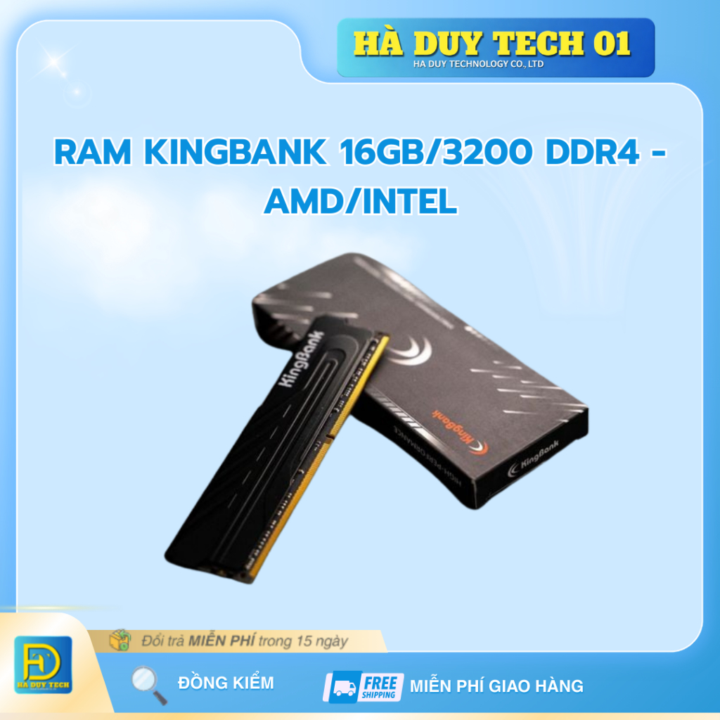 RAM KINGBANK 16GB/3200 DDR4 - AMD/INTEL - Cam Kết Chính Hãng - BH 36T - Ha Duy Tech