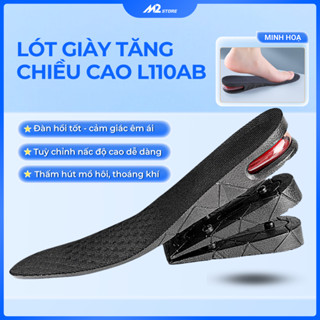 Lót giày tăng chiều cao có đệm khí cả bàn & nửa bàn cao cấp L110AB, lót giày hỗ trợ chiều cao