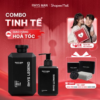 Combo Sữa tắm gội nam 3in1 350ml & Dung dịch vệ sinh nam 120ml RHYS MAN
