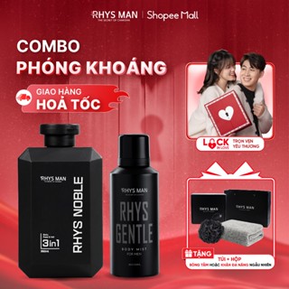 Combo Phóng Khoáng - Sữa tắm gội nam 3in1 Rhys Noble 350ml & Body mist 120ml Rhys Man