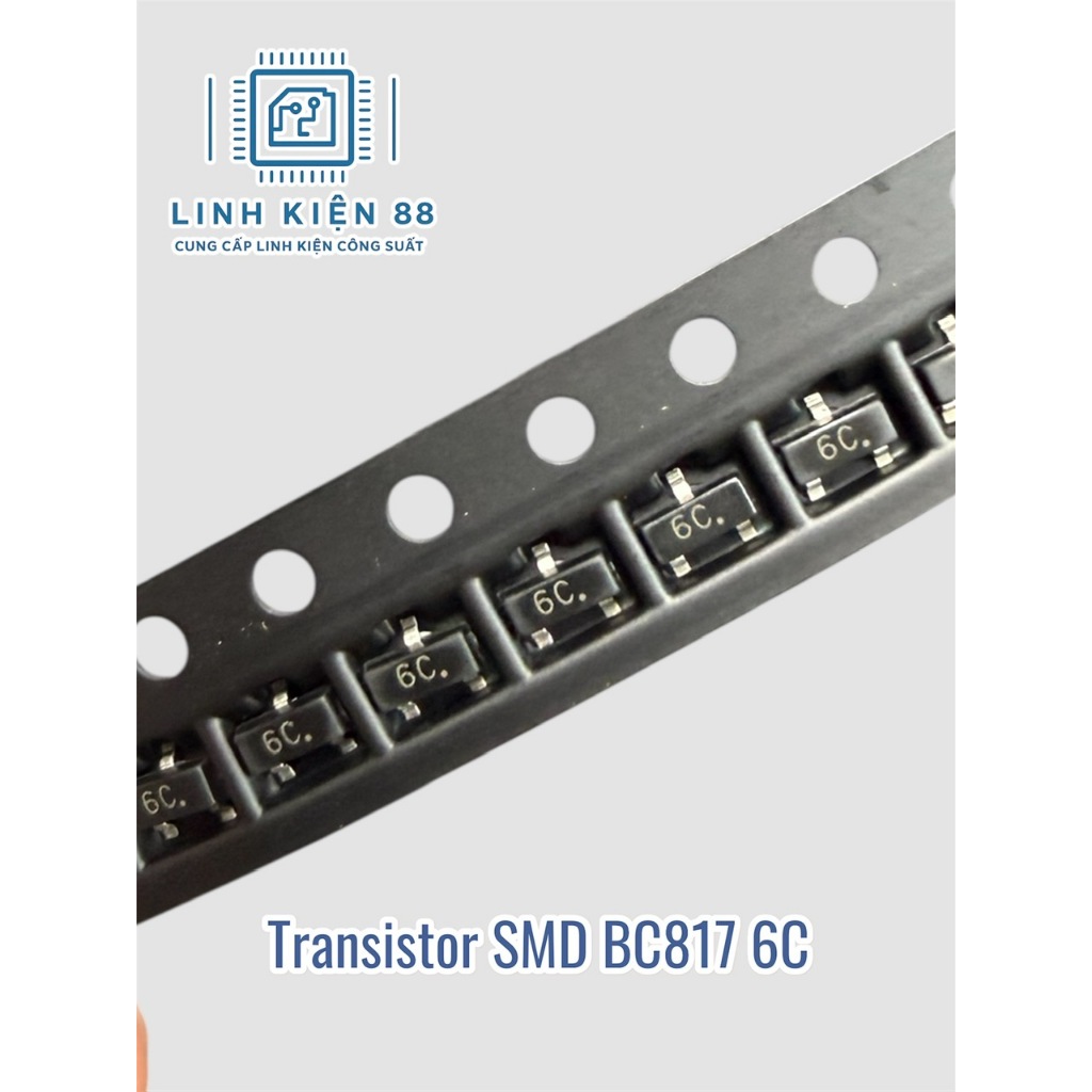 Transistor SMD BC817 code 6C dánSOT-23 mới ( dây 60 con)