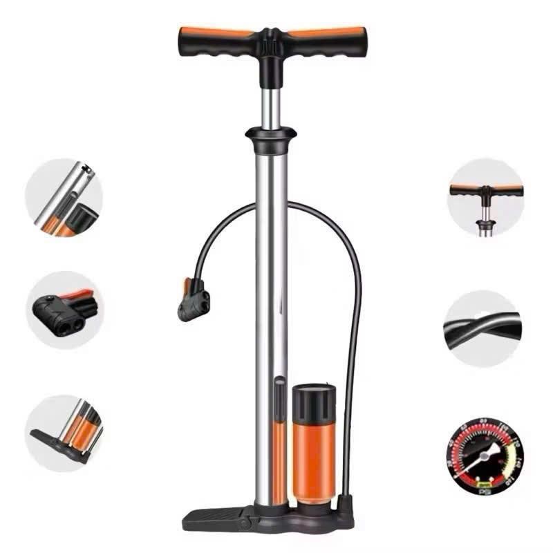 Bơm 160PSI & 130PSI  Có Đồng Hồ Đo Áp Suất Cao Cấp Dành Cho Xe Máy, Xe Đạp