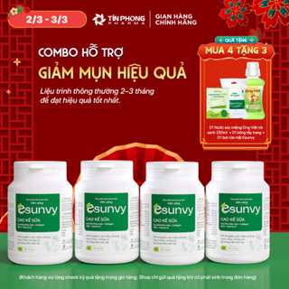TPBVSK Esunvy Hỗ Trợ Giảm Bã Nhờn, Hỗ Trợ Giảm Mụn Combo 4 Hộp 30 Viên
