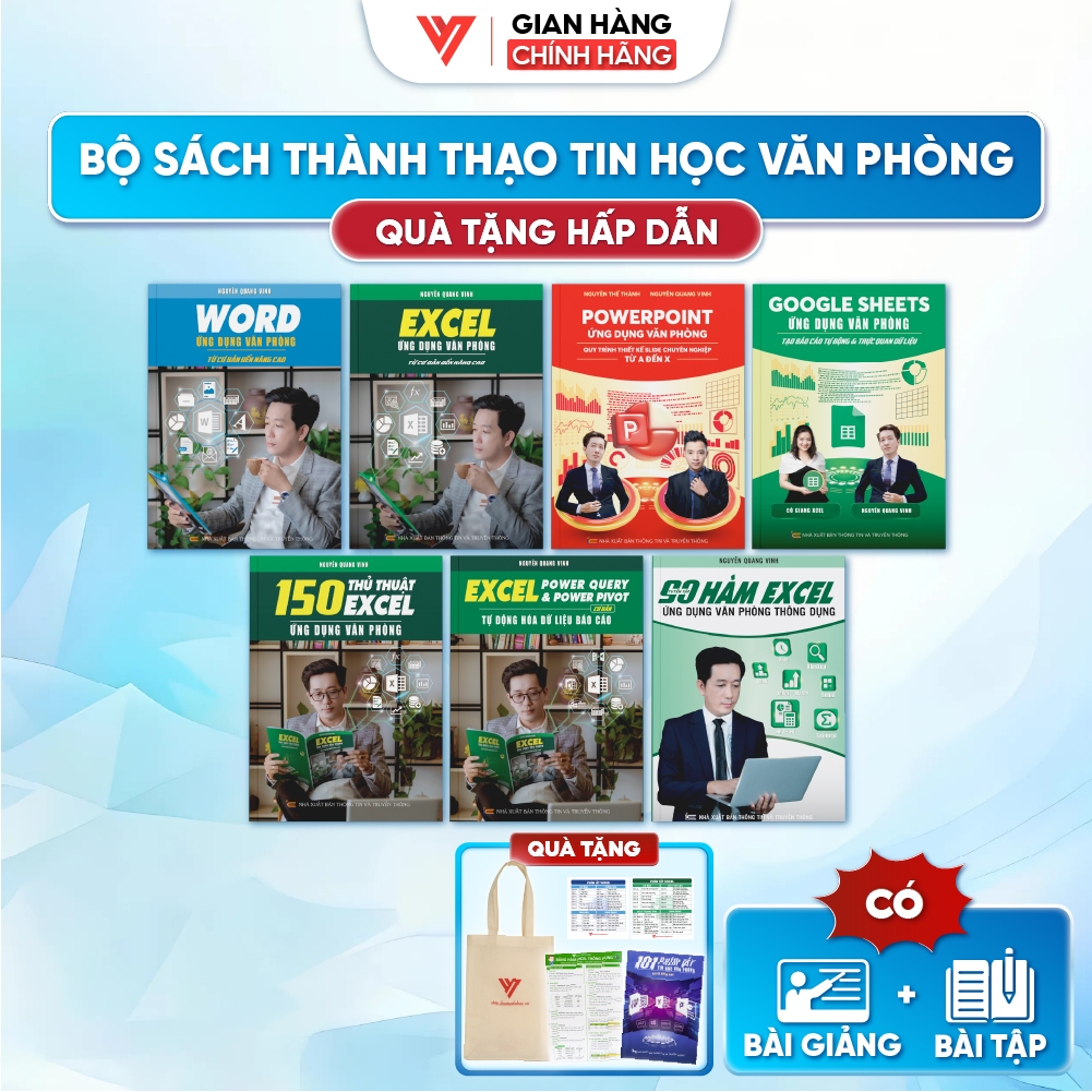 Bộ 7 Sách Tin Học Văn Phòng Word - Excel - PowerPoint - Google Sheets - 150 Thủ Thuật - Excel Power 