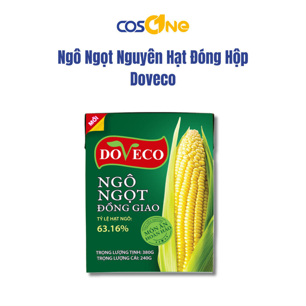 Ngô Ngọt Nguyên Hạt Doveco – Hương Vị Tươi Ngon, Giòn Tan Trong Từng Hạt
