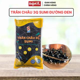 Trân châu 3Q Sumi Đường Đen Túi 2Kg - Trân châu Giòn, Ăn liền Không Cần Nấu - Topping Trà Sữa Beekit