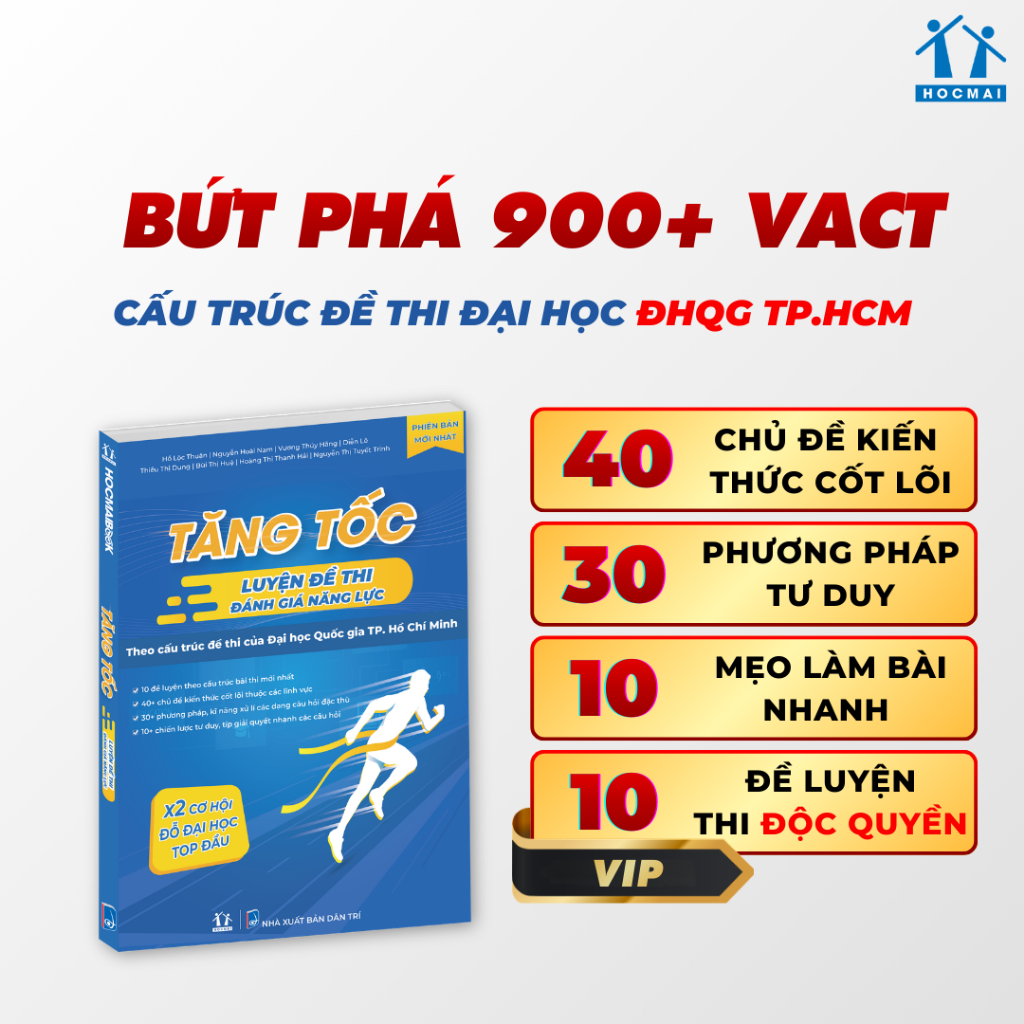 [V-ACT 2026] Sách Tăng tốc luyện đề thi Đánh giá năng lực ĐHQGTPHCM - HOCMAI