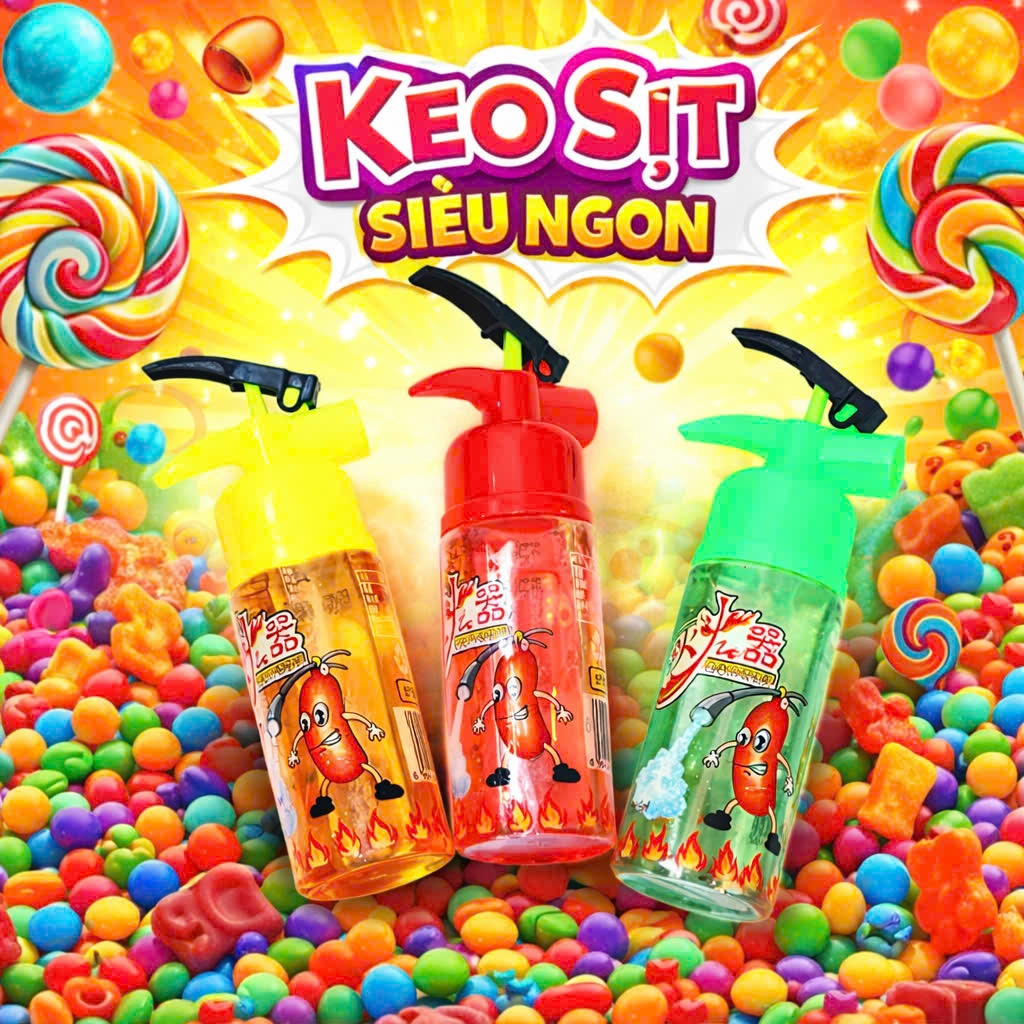 3 Kẹo xịt chua bình cứu hỏa 50ml