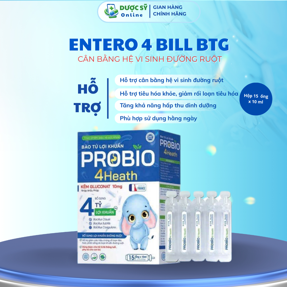 Men 4 Tỷ ENTERO 4 BILL BTG – Bổ Sung Lợi Khuẩn Cho Hệ Tiêu Hóa