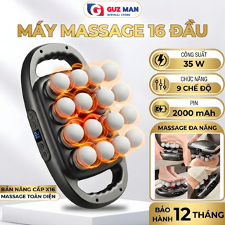 Máy Massage Cầm Tay 16 Đầu 30 Cấp Độ Massage sâu toàn thân giảm đau nhức hiệu quả Pin 2000mAh