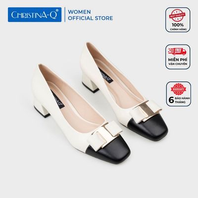 Giày Nữ Cao Gót Bít Mũi Vuông CHRISTINA-Q GBV162I