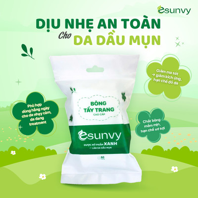 [GIFT] Bông Tẩy Trang Esunvy 50 Miếng