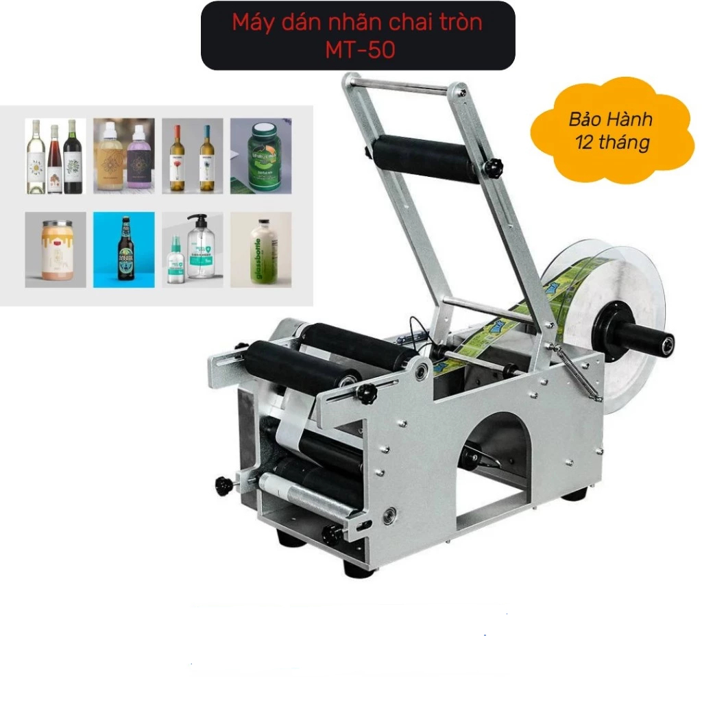 Máy dán nhãn chai tròn, máy dán nhãn bán tự động, máy dán nhãn LT-50
