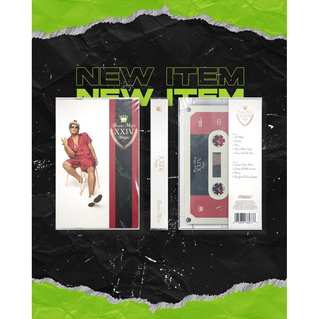 Băng Cassette 24K Magic - Bruno Mars - [Custom Cassette Tape]