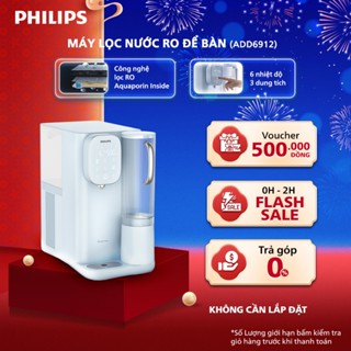 [HÀNG CHÍNH HÃNG] Máy Lọc Nước RO Để Bàn NÓNG/LẠNH PHILIPS ADD6912 màu xanh, Công nghệ lọc Aquaporin Inside®
