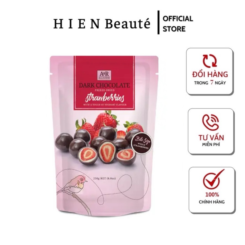 Chocolate A&R Dark Chocolate Freeze-Dried Strawberries 250g