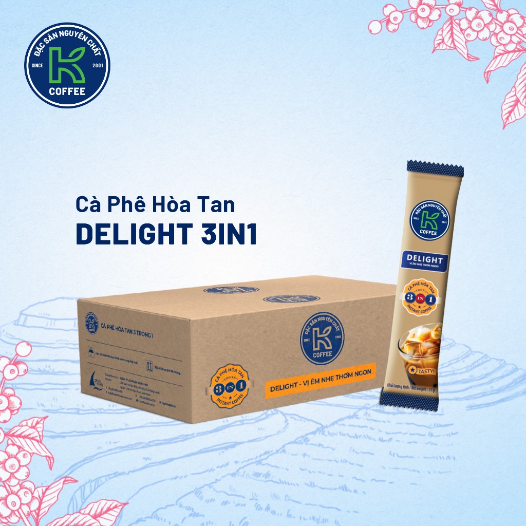 Cà phê sữa hòa tan K Delight 3in1 7650g thương hiệu K COFFEE