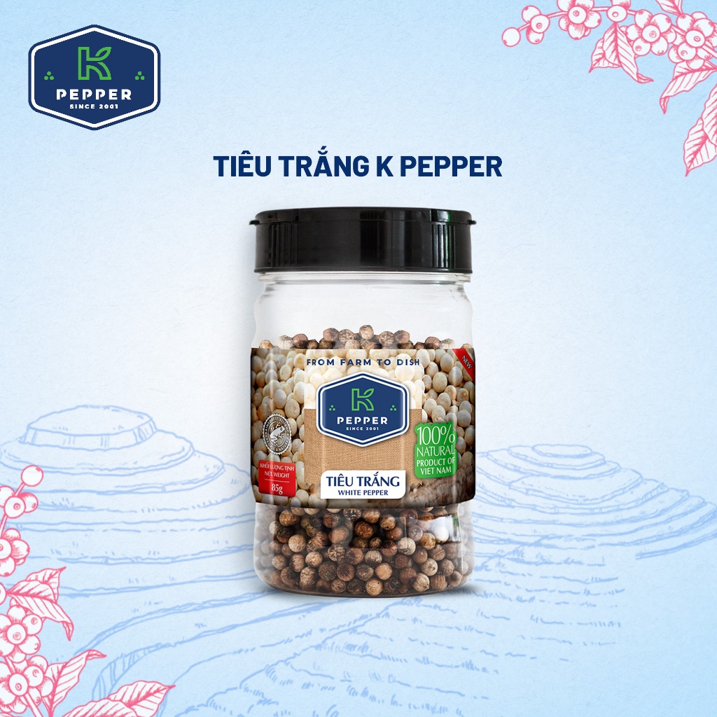 Tiêu Trắng K Pepper 85g - Thương hiệu K PEPPER