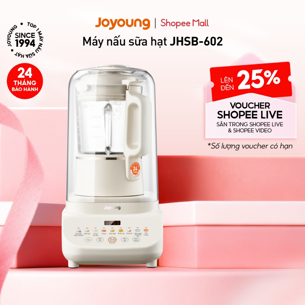 [Livestream] Máy nấu sữa hạt Joyoung JHSB-602 | Công suất 1000W | 12 chức năng