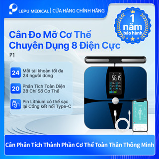 Lepu Cân Thông Minh 8 Điện Cực Cho Phòng Gym - Phân Tích 20 Chỉ Số Cơ Thể, Tần Số Kép, Đồng Bộ Ứng Dụng P1