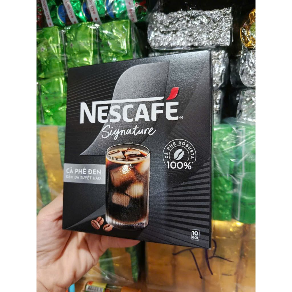 NESCAFE Đen hòa tan Signature cao cấp_thơm ngon_10gói × 10.5g.