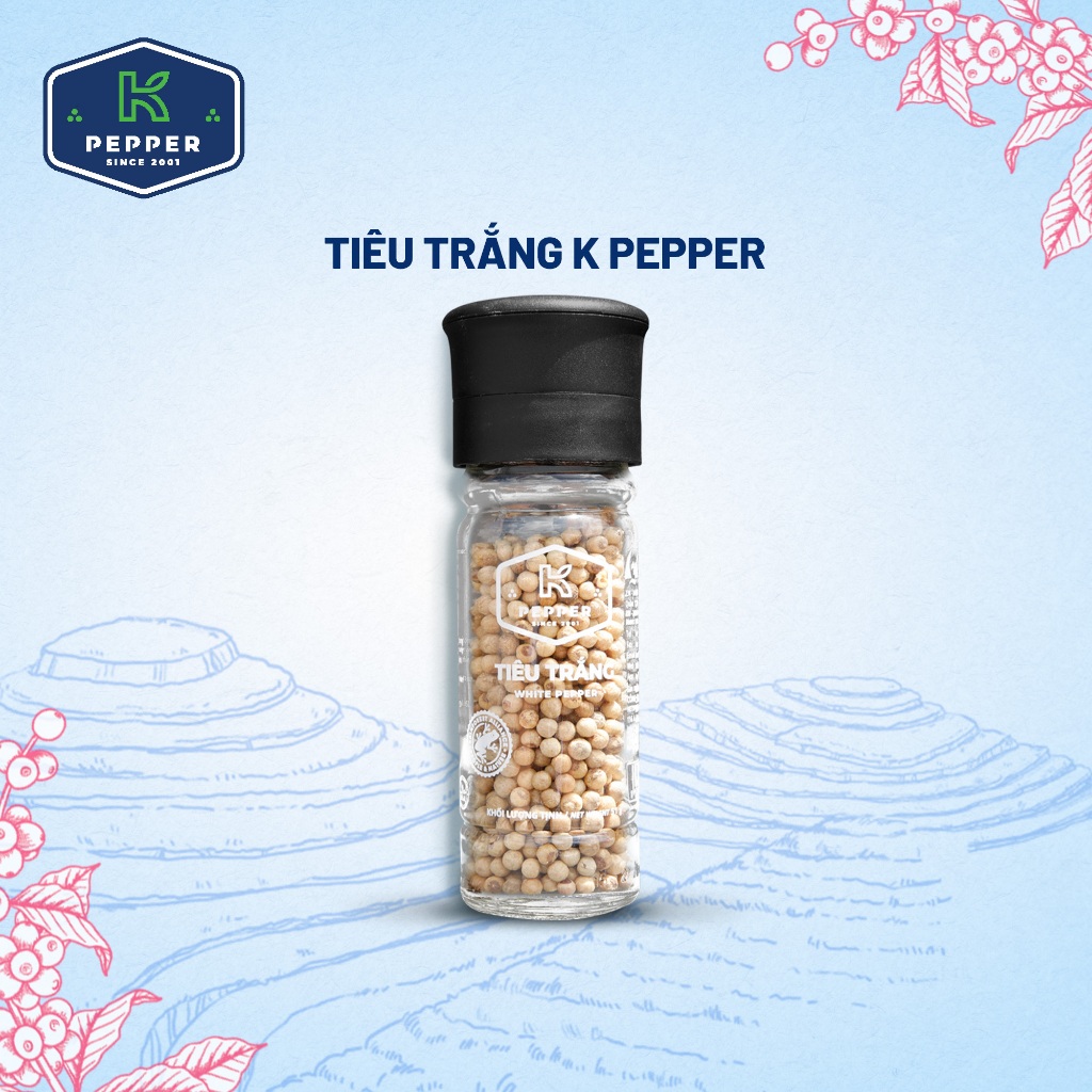 Tiêu Sọ Cối Xay 51g K Pepper - Thương hiệu K PEPPER