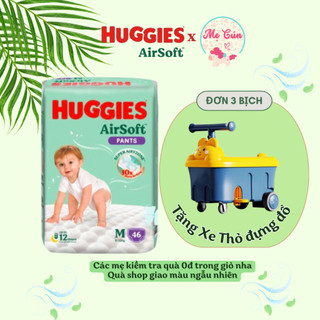 Tã quần Huggies Airsoft mềm mịn, thoáng khí M46, L36, XL30, XXL24 đủ size cho bé yêu thoải mái