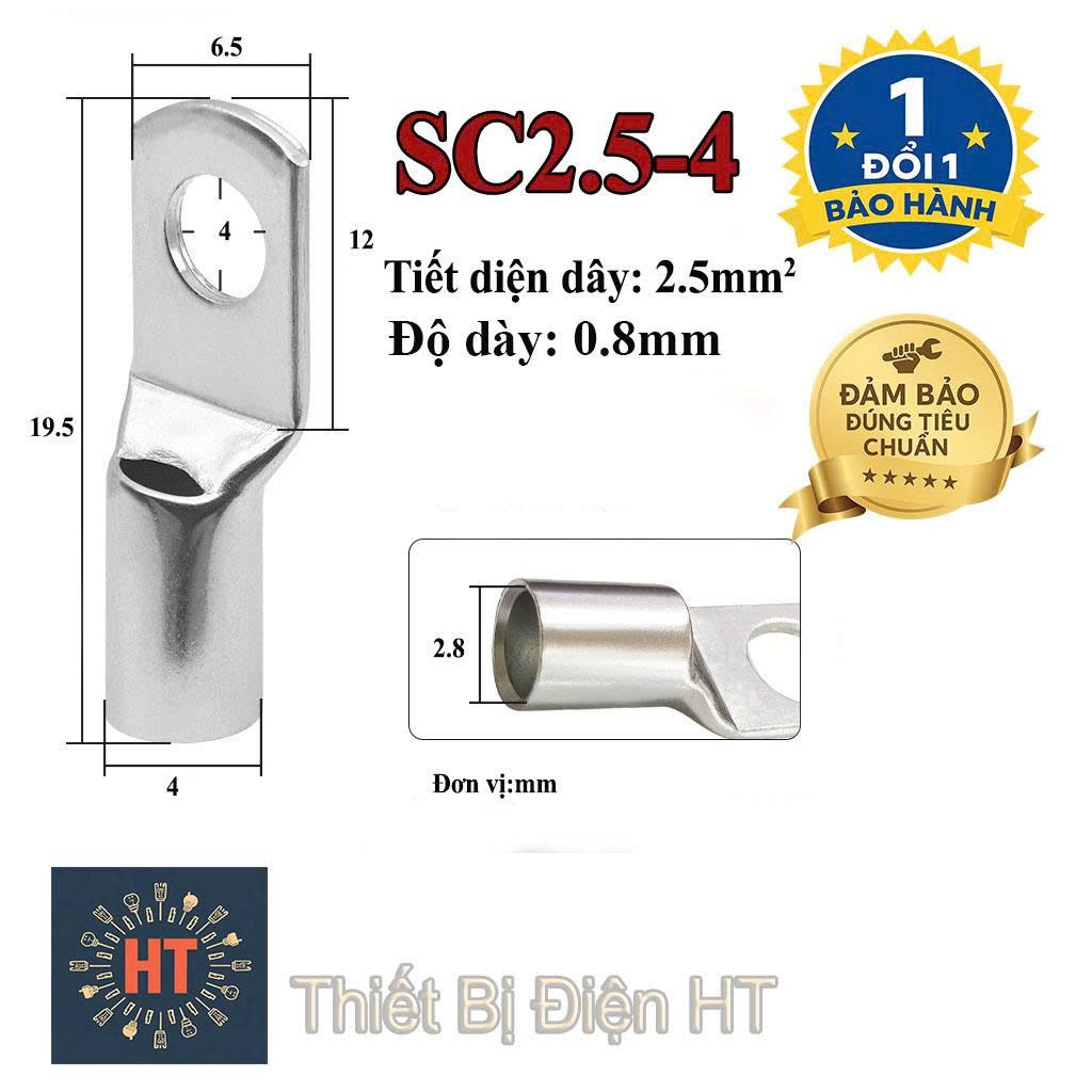 100 Cos SC2.5-4 Chất Lượng Cao – Bắt Bulong 4mm, Cos Đồng Bền Bỉ Chuyên thợ điện